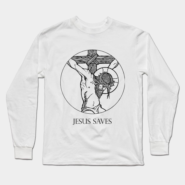 Jesus saves prayers gift Long Sleeve T-Shirt by Treshr